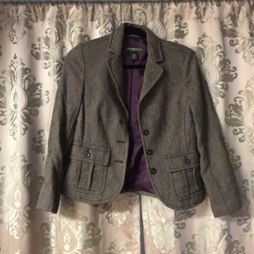 Eddie Bauer herringbone blazer size 2
